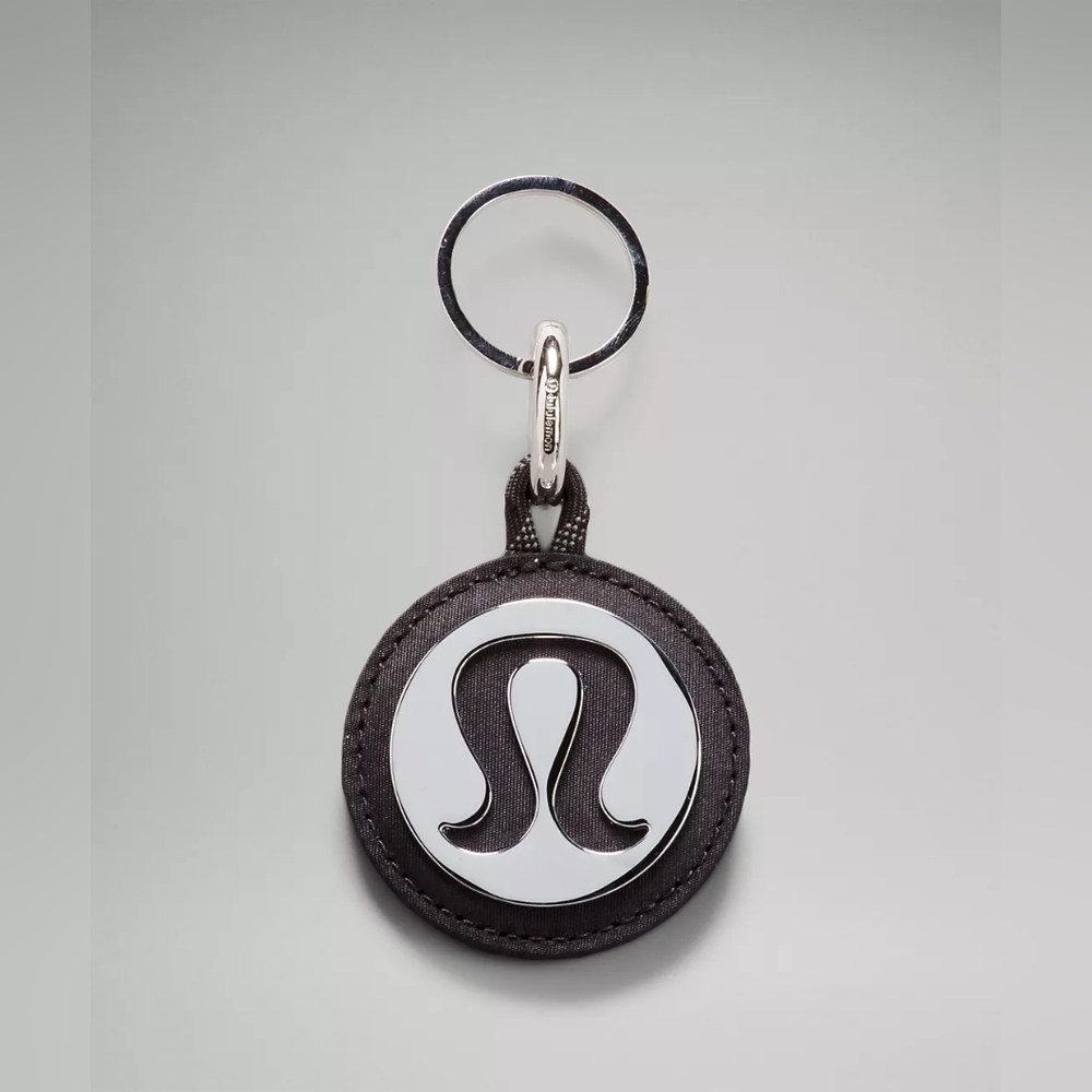 lululemon Logo Bag Charm & Keychain black